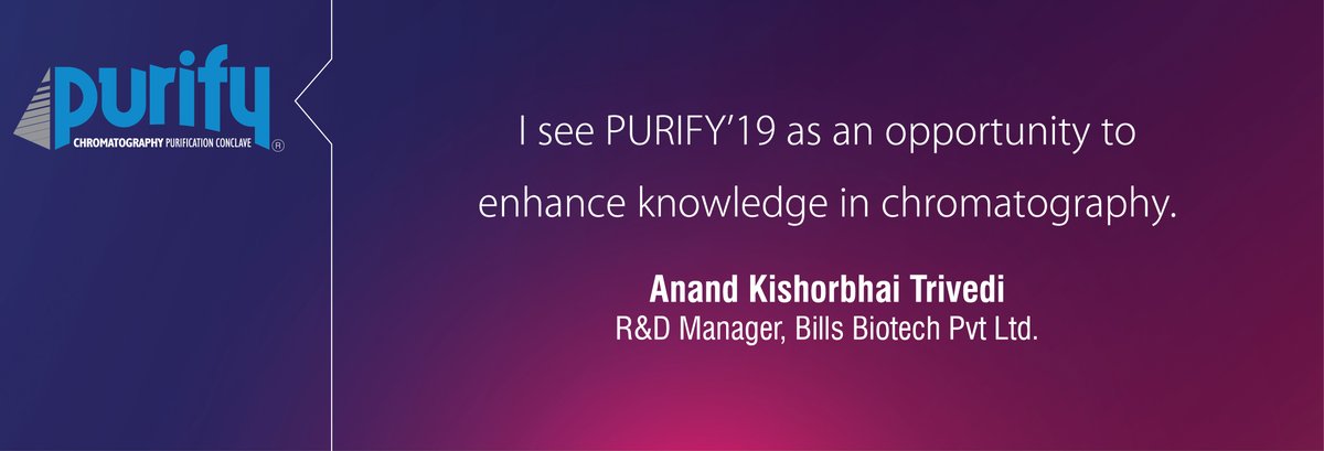 Purifyconclave's tweet photo. Industry Opines on #Purify 2019!

#chromatography
#chromatographypurification
#purifyconclave
#peptides 
#processchromatography 
#flashchromatography 
#DACcolumn 
#chiral
#scaleup 
#kilolabs
#biochromatography
#biopharmaceuticals
#biotechnology 
#hplc 
#APIs
#insulin https://t.co/F0rF3CdJK5