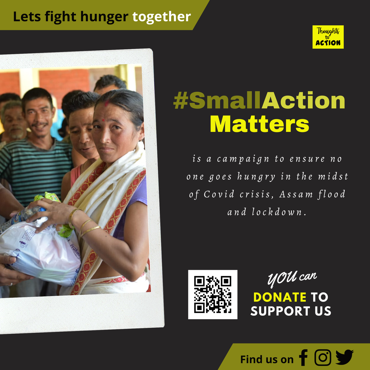 t2action_org's tweet photo. #SmallActionMatters | Hunger and starvation are right at our doors. Let us stand for those who need us the most.
Mark your actions and send to us in the facebook group - Youth Manch. Join us in the group by clicking in the link below.
https://t.co/mVs60D1t3B
#ThoughtsToAction https://t.co/o7BxkfoYdc