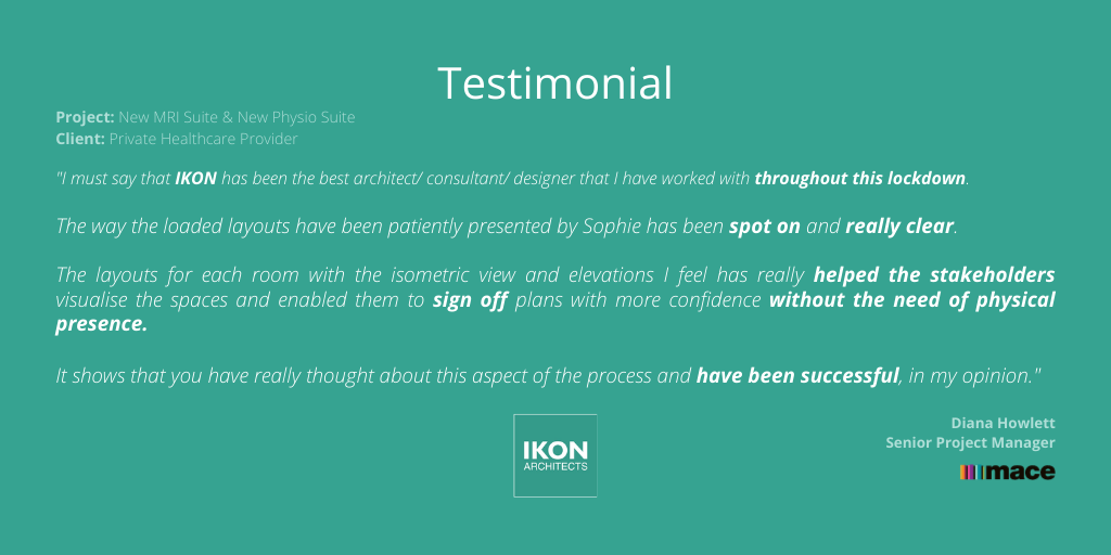 IKON_Architects's tweet photo. Unexpected #testimonial on our approach to #healthcaredesign during lockdown.
Well done @IKON_Architects team and Sophie Bailey-Stevenson. https://t.co/KOqACyy3M8