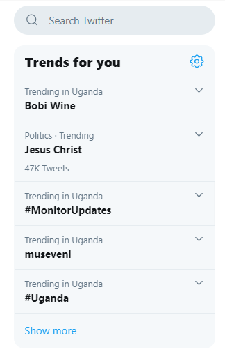 BabiryeKabanda's tweet photo. Can someone who understands twitter so well, explain what this means, Does it mean @HEBobiwine is bigger than everyone and everything that falls below his name in the picture? https://t.co/IkxkHdF7gE