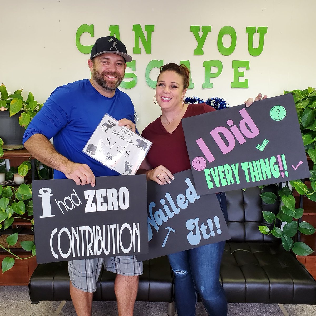 Under_Lock_Key's tweet image. Nothing beats a cabin after dark!! They found Uncle Arv's stash!! Come see us again soon!! #canyouescape #escapetheheat underlockandkeyclovis.com