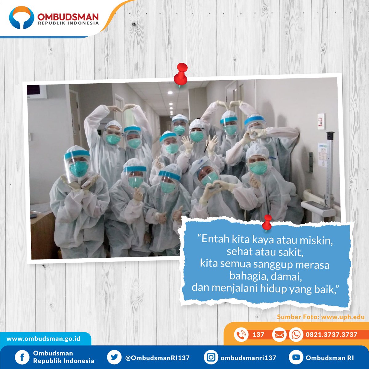 Belajar mencintai hari Senin adalah cara ampuh untuk mendapatkan semangat menjalani hari berikutnya!

Jangan membenci hari Senin, siapa tahu nanti akad nikahmu hari Senin 😄
 
Selamat hari Senin dan tetap patuhi protokol kesehatan.

#SeninSemangat #OmbudsmanRI 
#LaporOmbudsman