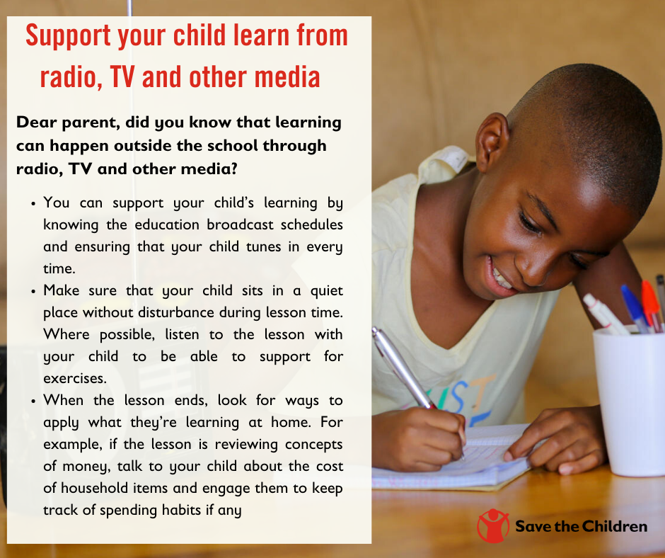 SCIRwanda's tweet photo. Support your child learning at home by knowing the education broadcast schedules an ensuring that your child tunes in every time. Follow @Radiorwanda_RBA @REBRwanda @SomaRwanda and @Mureke_Dusome for scheduled times. #MakeTimeForLearning https://t.co/zGt9OGTdFO