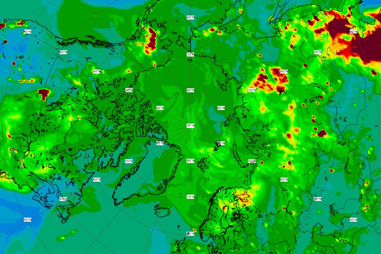 KrVaSt's tweet photo. A lot of methane release from the soil during the next four days.

- Alaska -
- Canada -
- Eastern Siberia -
- Kara Sea - Arctic Basin -
- Southern part of Russian Far East - https://t.co/Q2YCcQK8uK