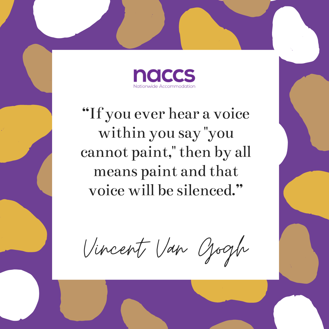 NationwideACCS's tweet photo. Let's tackle something this week, we thought we couldn't do 🙌
#mondaymotivation #quoteoftheday #vincentvangogh #vangogh #vangoghquote #naccs #guaranteedrent #quote https://t.co/r4JVBdDY0u