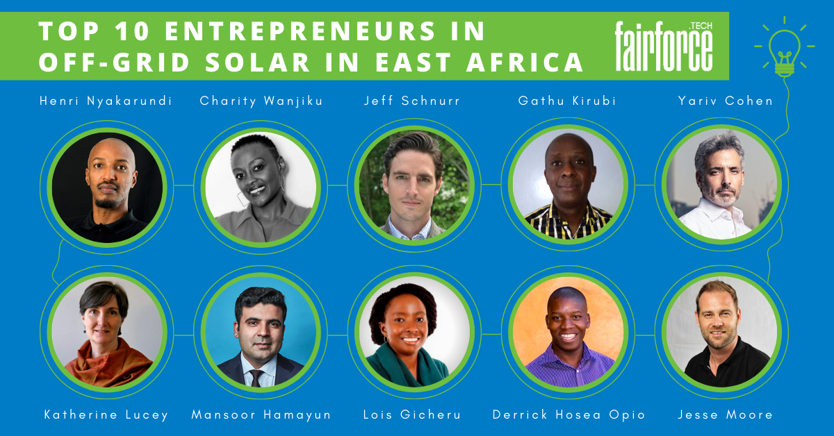 fairforcetech's tweet photo. Let's start this week with a new #Fairforce List, made by @APesamaa and @esinesescobar!
The professionals on this list have been selected as being the top entrepreneurs and innovators engaged in #offgridsolar in East Africa.☀️
Read the list here! 👇
https://t.co/QelN9N1vI6 https://t.co/FOrbZTMEDl