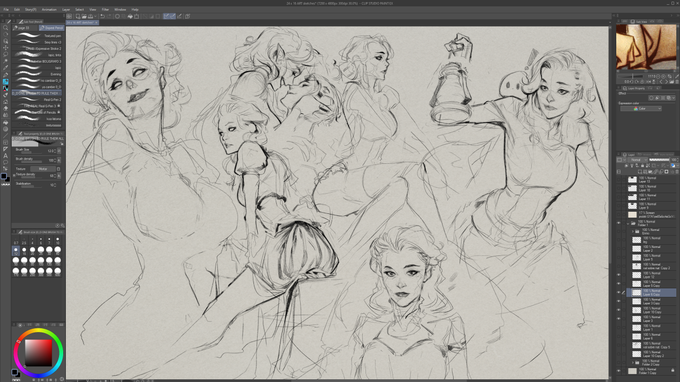 A few sketches... ?? #CLIPSTUDIOPAINT  #characterdesign 