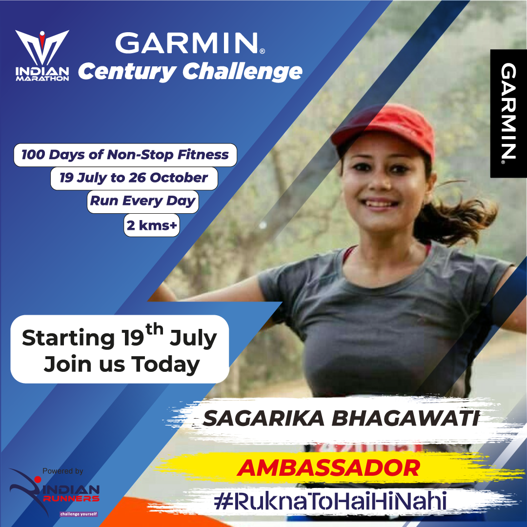 IndianMarathon's tweet photo. Garmin Century Challenge 2020
Join Sagarika Bhagawati in the Garmin Century Challenge
Registration link: https://t.co/nJjA2Hex67
Register whatsApp your photo on +917400189911

#bhaaglo #indianmarathon #garminindianmarathon #indianrunners #beatyesterday #running #challengeyourself https://t.co/x9JAV1uFPy