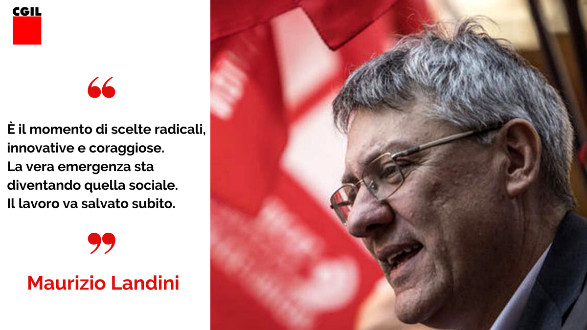 cgilnazionale's tweet photo. Intervista a #MaurizioLandini sul quotidiano @repubblica. Emergenza lavoro: siamo pronti alla mobilitazione. Il segretario generale della Cgil chiede scelte innovative e coraggiose e la convocazione promessa dal governo dopo gli #statigeneralieconomia https://t.co/fpxWdcX3TX
