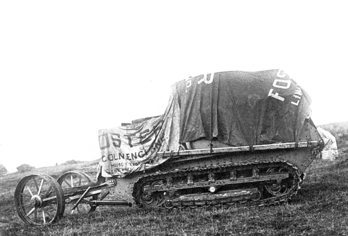 1915 saw Little Willie (now in a loving home at the Tank Museum), the first militarised tracked vehicle. Steering required a wheeled tail, and the vehicle was unsprung, as was the case with British tanks throughout WW1.