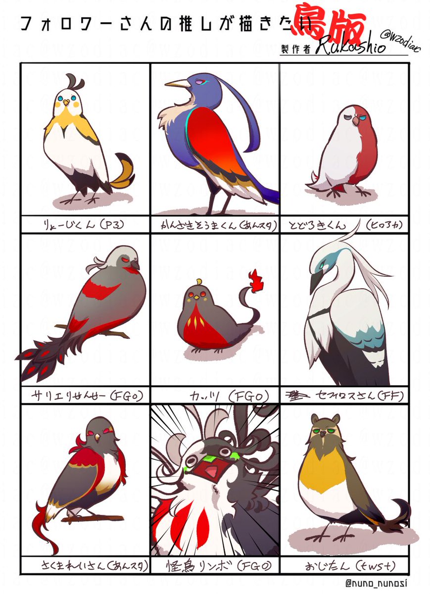 鳥版!ありがとうございましたん! #フォロワーさんの推しが描きたい 