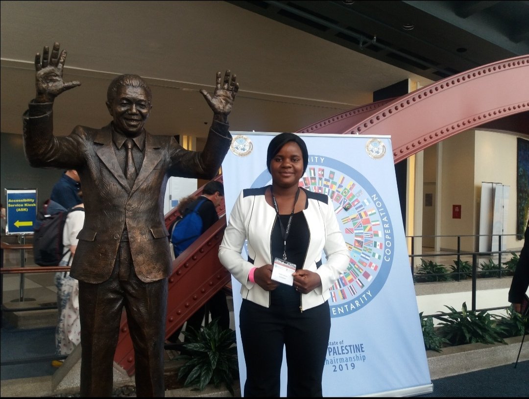 veejubane's tweet photo. A year ago I visited #UnitedNations HQ in #NewYorkCity together with my fellow fellows from @WashFellowship. Great insights from the Ugandan diplomat who gave us a debrief on how @YALINetwork can contribute to the growth of the African continent!! #womeninsport #fifama20 🇿🇼🇿🇼🇿🇼 https://t.co/Y3NI0QLKVL