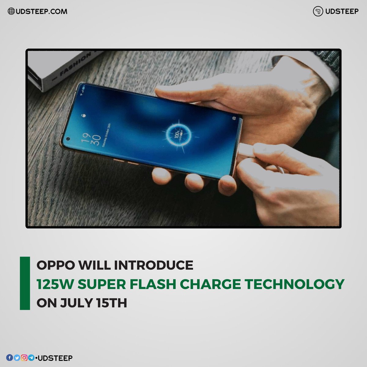 udsteep's tweet photo. 125W!

#Oppo #FlashForward #Oppo125W #125W #OppoVoocCharge #125WSuperFlashChargetechnology #SuperFlashChargetechnology #SuperVOOC #UDSTEEP https://t.co/ihmnevHqGo