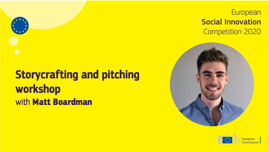 EUSocialInnov's tweet photo. How do you impress a potential investor in 30 seconds?
In today's #diogochallenge Digital Academy workshop, elevator pitch coach @MattBoardman will show our Semi-Finalists how to get an audience to respond with a wide-eyed “Wow, tell me more!” every time https://t.co/WHDOk8zcj3