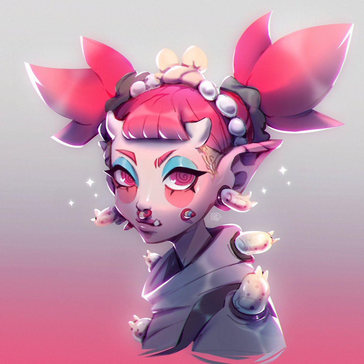 gloomwastaken's tweet photo. hi, name's gloom ! i'm an illustrator, currently working as a game artist, with lots of love for character creation and demon girls ;; 🌸

#NobodyArtistClub
#under1kgang https://t.co/jiau8jxI4A