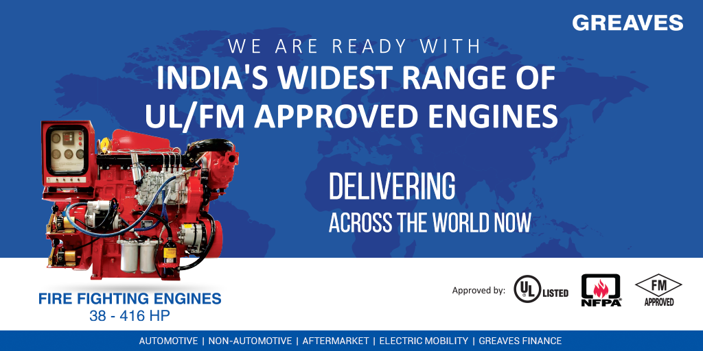 GreavesCottonIN's tweet photo. Dependability is critical when it comes to life-saving missions.
Our technically advanced UL/FM approved range of fire fighting engines offer enhanced safety for domestic &amp; international markets.
#GreavesEngines #Greaves #EngineOfGrowth #ULFM #UL #FM #Safety #FireFightingEngines https://t.co/CKtUGShO8E