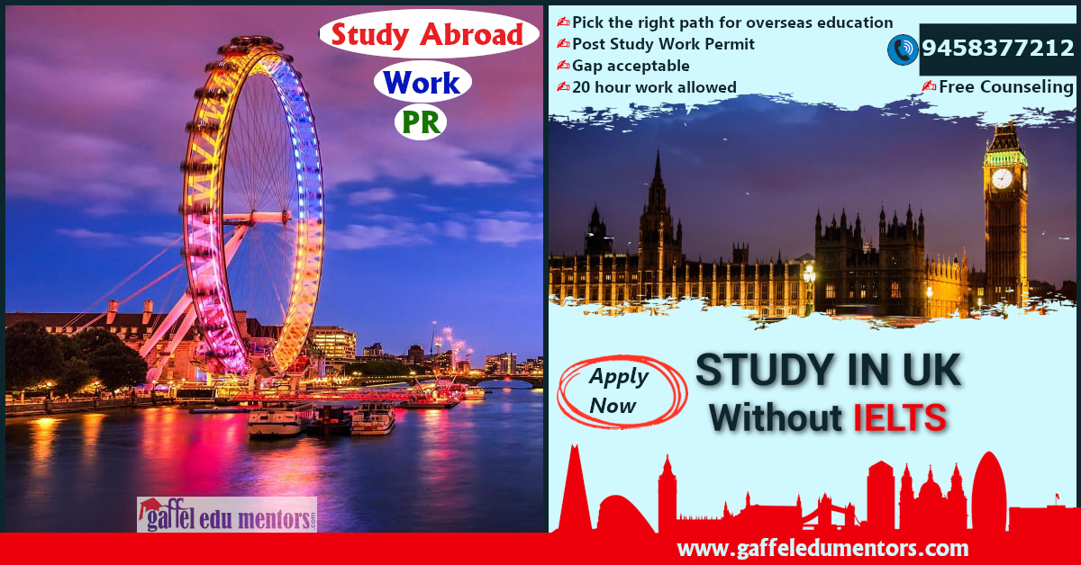 UK without IELTS (Apply Now) T: 9458377212
☞Apply Now for January 2021 Intake
☞Get Free Career Counseling
☞Post Study #WorkPermit
☞#PR Counseling
#IELTS #StudyAbroad #UK #UKWorkPermit #UKwithoutIELTS #Ieltsclasses #onlineclasses #gaffel
Apply Now