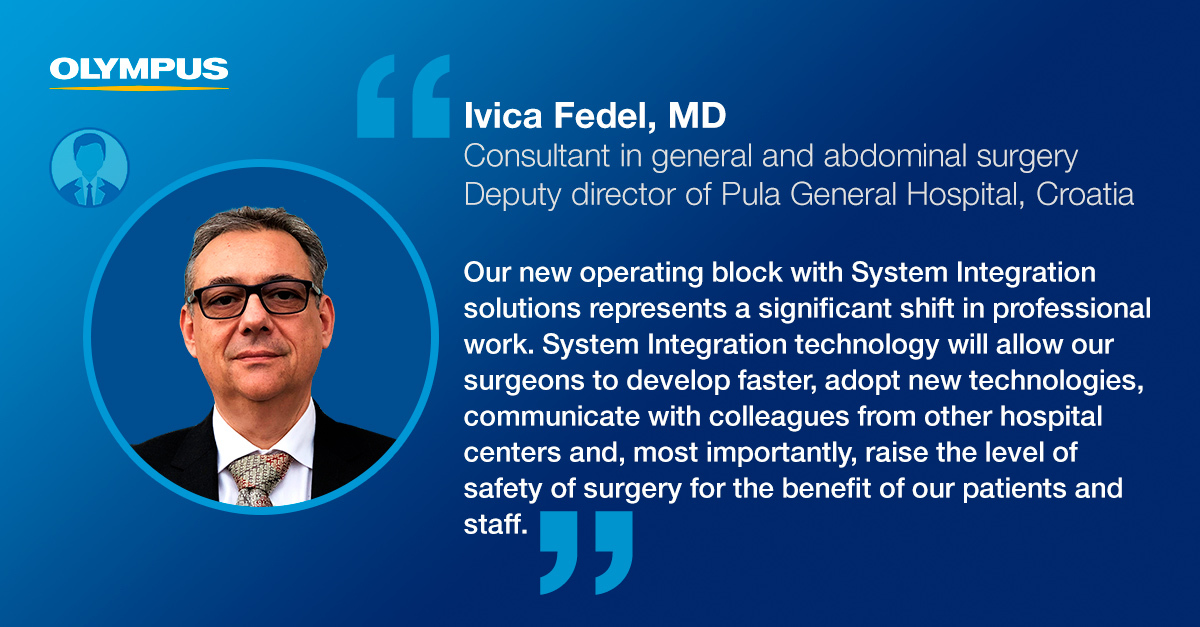 OlympusMedEMEA's tweet photo. We're proud to introduce our partner Pula General Hospital who invested into our latest integrated OR technology, EASYSUITE. Find out more about EASYSUITE: https://t.co/dE9roD9l7e #Olympus #EASYSUITE #healthcareinnovation #futureOR https://t.co/E0JCqiCl1b