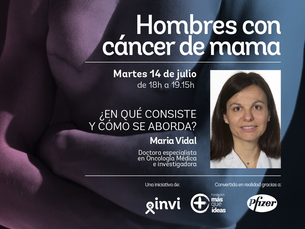 ¿Quieres saber más sobre el cáncer de mama en hombres, en qué consiste y cómo se aborda?

Te esperamos mañana 🗓️, a las ⏰ 18h, en este #webinar impartido por @vidalmar80, que organizamos junto a <a href="/FundacionMQI/">Fundación MÁS QUE IDEAS</a>

Más información e inscripciones 👇

fundacionmasqueideas.org/portfolio/homb…