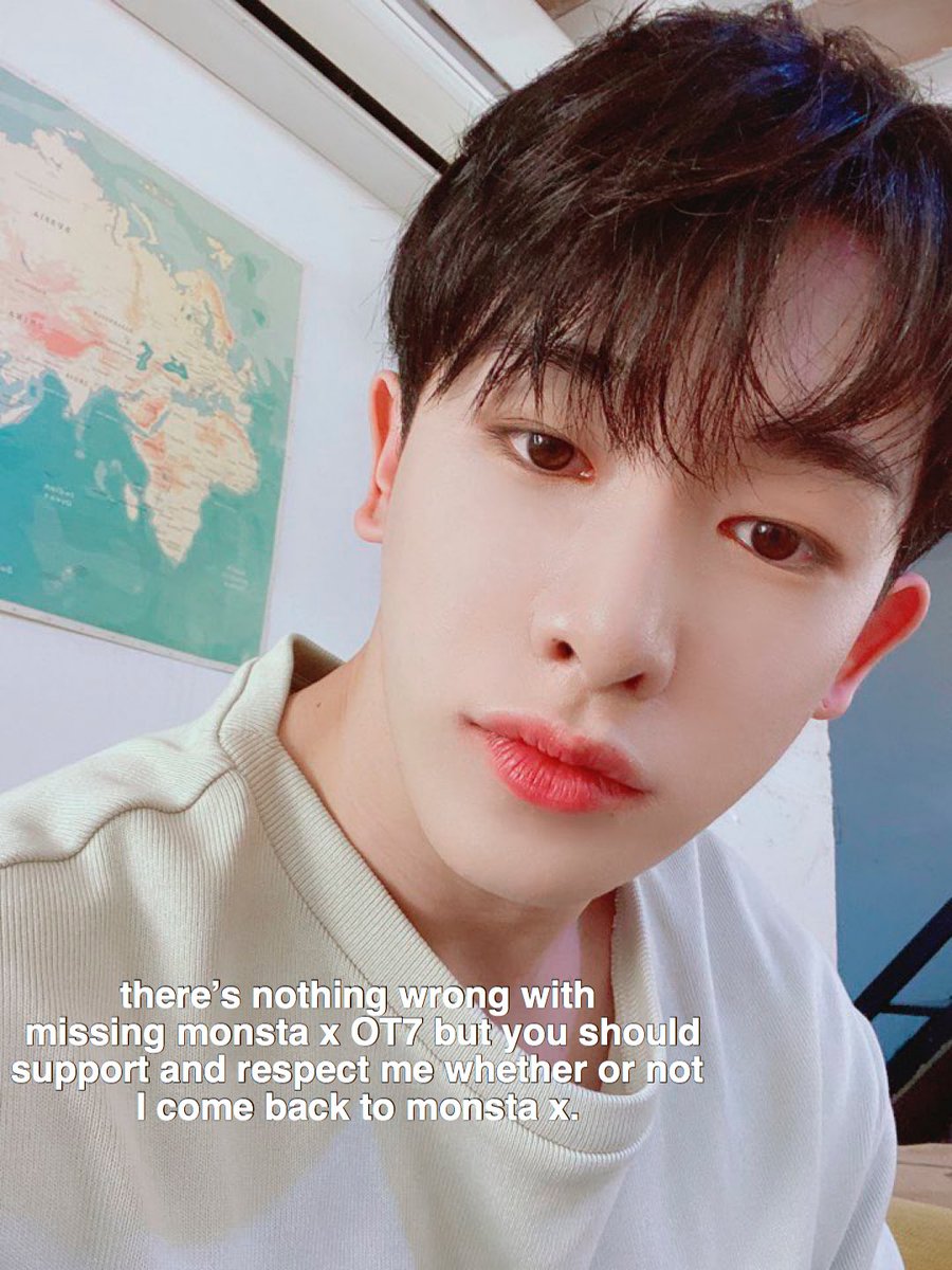 K1SS4KYU's tweet photo. wonho explains why you need to stop making everything he does about his return to monsta x https://t.co/GgS9WHDrmc
