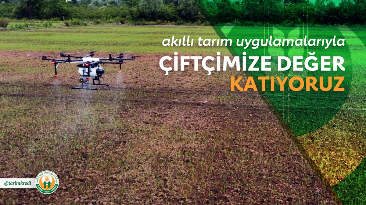 Milli değerimiz olan çiftçilerimiz tarlalarını zirai insansız hava aracı ile araziye traktörle girmeden havadan bitki besleme çalışması yapabilecek.

#TarımdaTeknolojiHamlesi