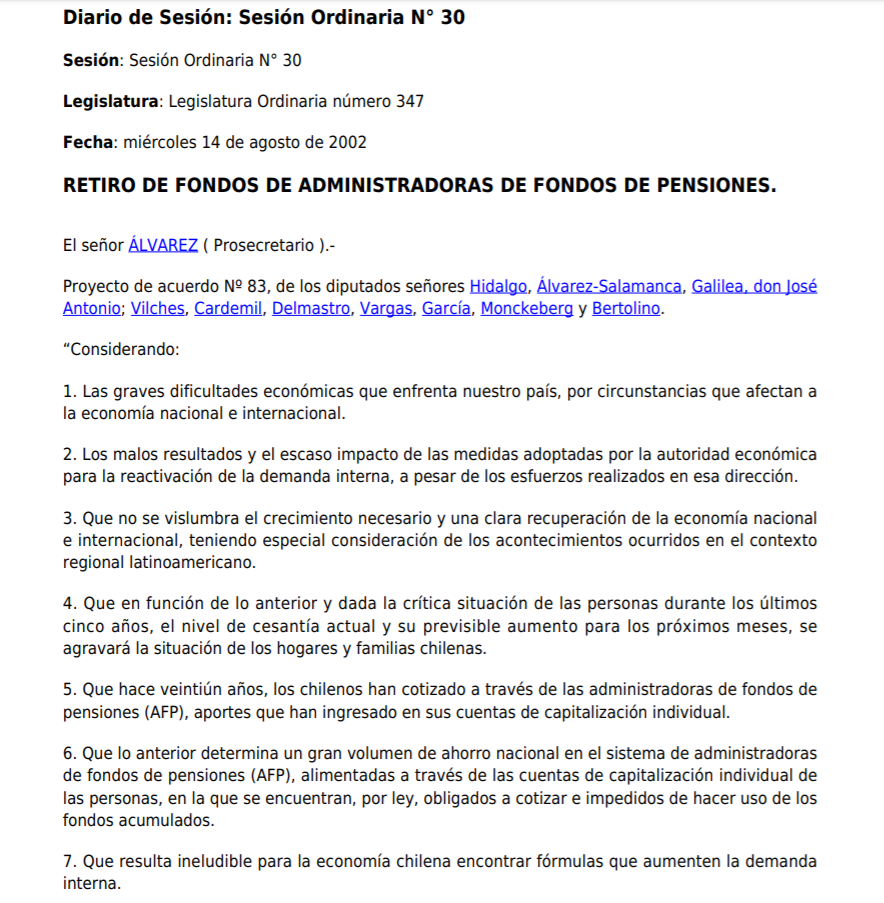Muletjaime's tweet photo. 🛑Para refrescar la memoria
El 2002 la derecha encontraba que retirar el 10% de fondos de #AFP era un gran idea.
Firmado por connotados parlamentarios que fueron ministros y embajadores. Acá proyecto oficial 👇

#RetiroFondosPrevisionales #Retiro10 #AFP #Mi10xCientoAhora https://t.co/G8boxhThv0