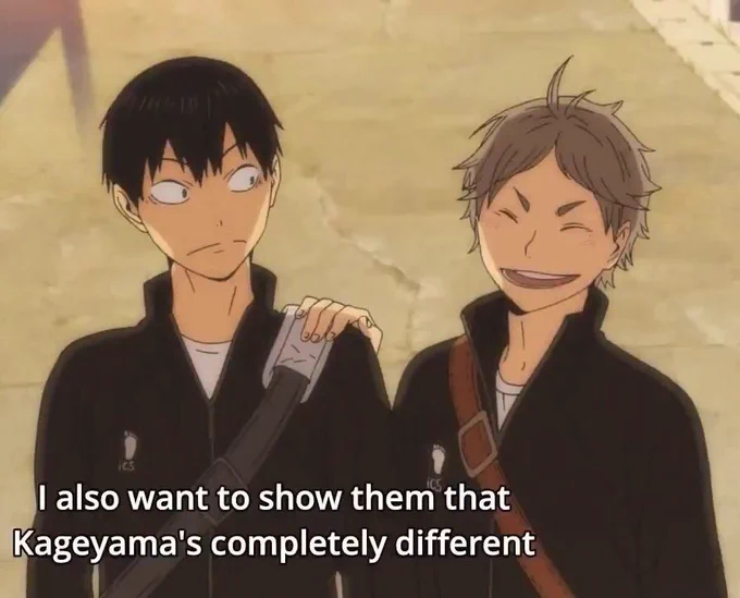 you can support kageyama all you want but you will never be able to root for him as much as sugawara has 