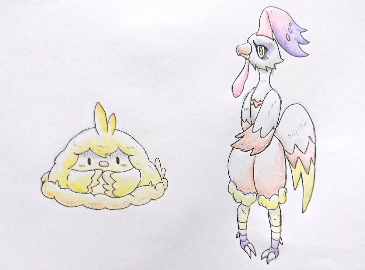 にな Nina オリポケ ピヨプルル ビビリドリ です ニワトリをモチーフにした臆病なポケモンです オリポケ ポケットモンスターアシッド ベース