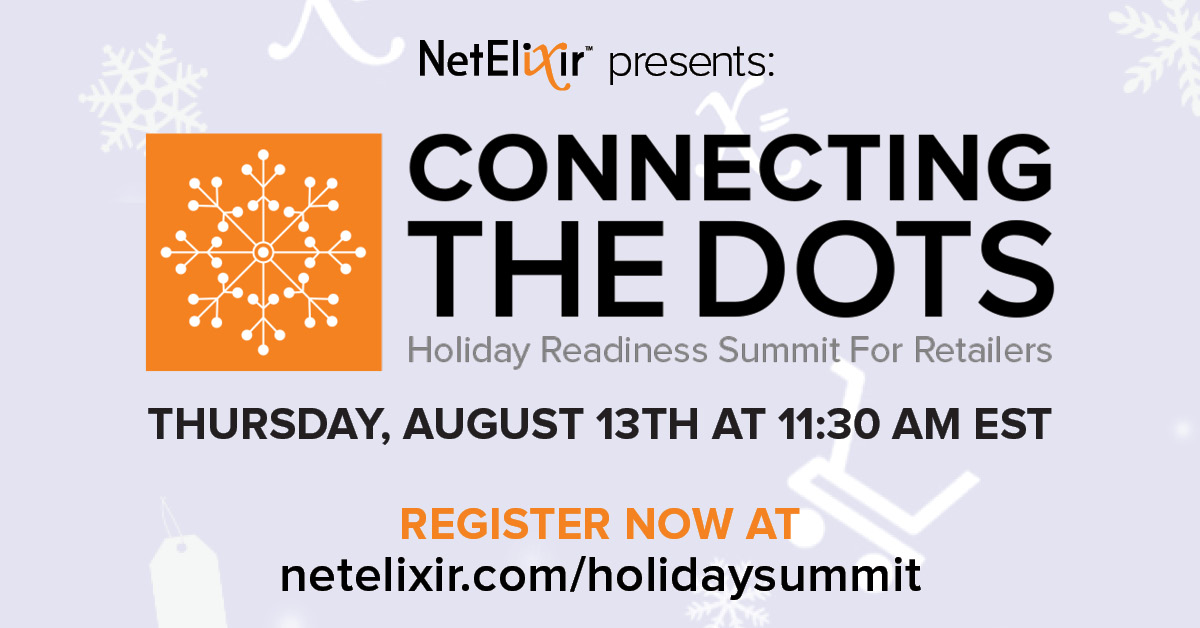 NetElixir's tweet image. On Aug. 13 at 11:30 am EST, #NetElixir and @UPS will bring #retail leaders, channel #marketing specialists, #supplychain experts, &amp;amp; strategic thinkers for 1 action packed day to #connectthedots for the 2020 #holidayseason.
Learn more at netelixir.com/holidaysummit/. 
#2020holidayready