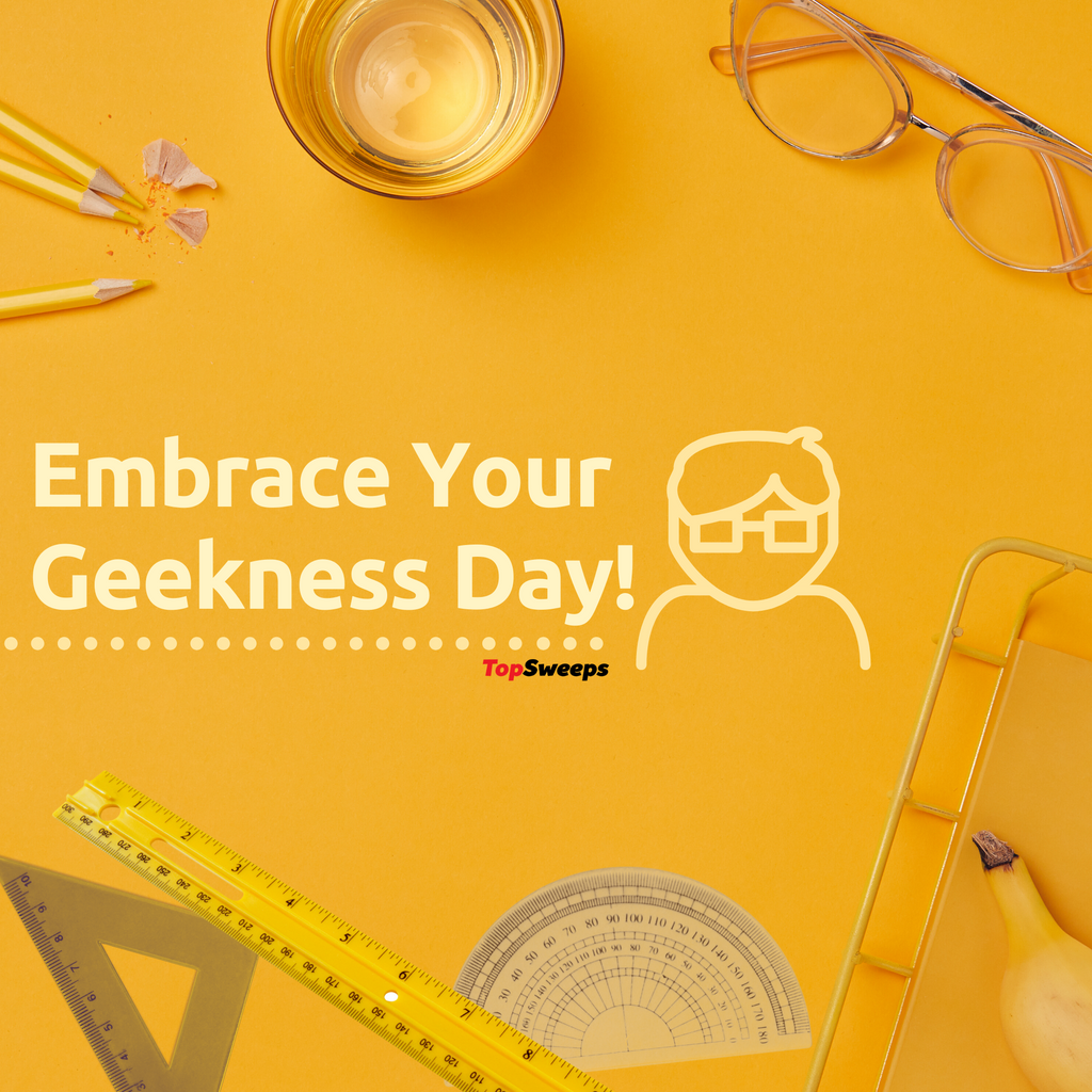 topsweepsprize's tweet photo. 🤓 It's Embrace Your Geekness Day! 🤓
For today's #QOTD Tell us something geeky about you! 👍👍  #topsweeps #whoopwhoop #giveaways #geekday #funny https://t.co/w1AugPTqQh