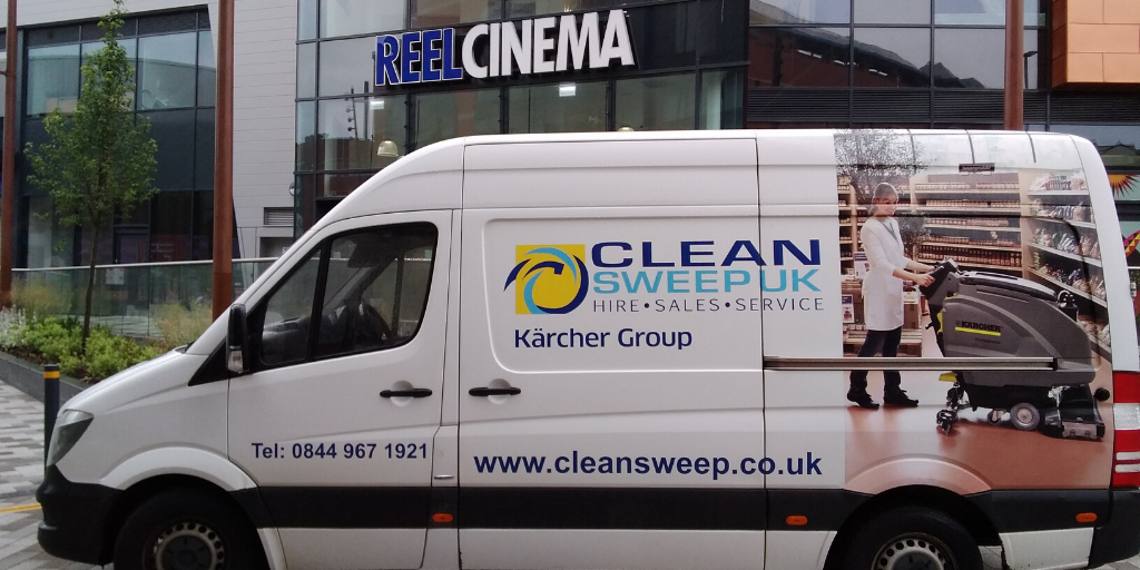 We have just completed our first delivery of Karcher BD 38/12 Scrubber Dryers and Karcher BV 5/1 Backpack Vacuum's to Reel Cinemas.   Over the next year we will be installing these machines to all UK Reel Cinemas.  #chirpcleansweep