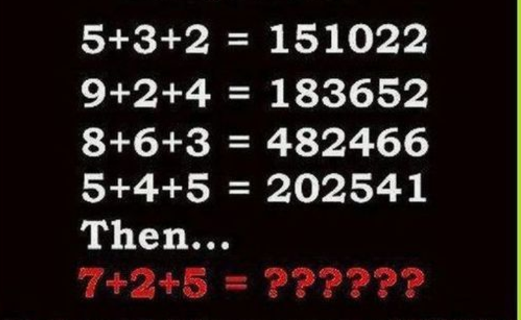 Begin the social media week by avoiding mindless arguing! Here's another problem. A bit trickier than yesterday's.

See attached for today's problem. Note: there is only one answer. Don't feel bad if you can't get it. 

 Btw, yesterday's problem: Answer was 25.