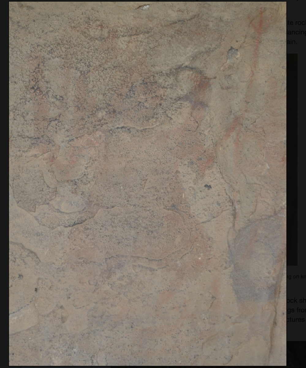 MeghdootDiaries's tweet photo. Bhimbekta (? 8,000 B.C. -): Beginning of known religion? A painting, labelled 'Nataraj', of a dancing man with trishul, stands eroded today. After 1958 onlookers 'sprinkled water' on walls, protected by 'nature' for 1000s of years, fading them badly :( 
@IndiaTales7 @vajrayudha11 https://t.co/LTIeidKwsF