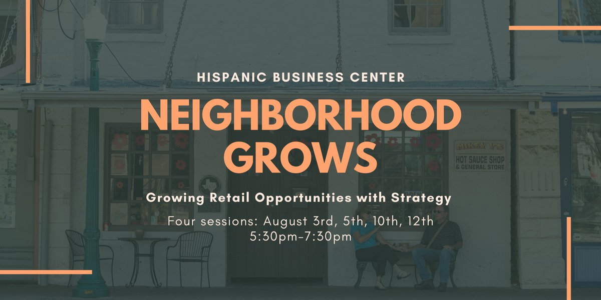 Nuestro Barrio Crece starts today but there's still time to join the next cohort of Neighborhood GROWS launching in August! Register here: eventbrite.com/e/109861988164