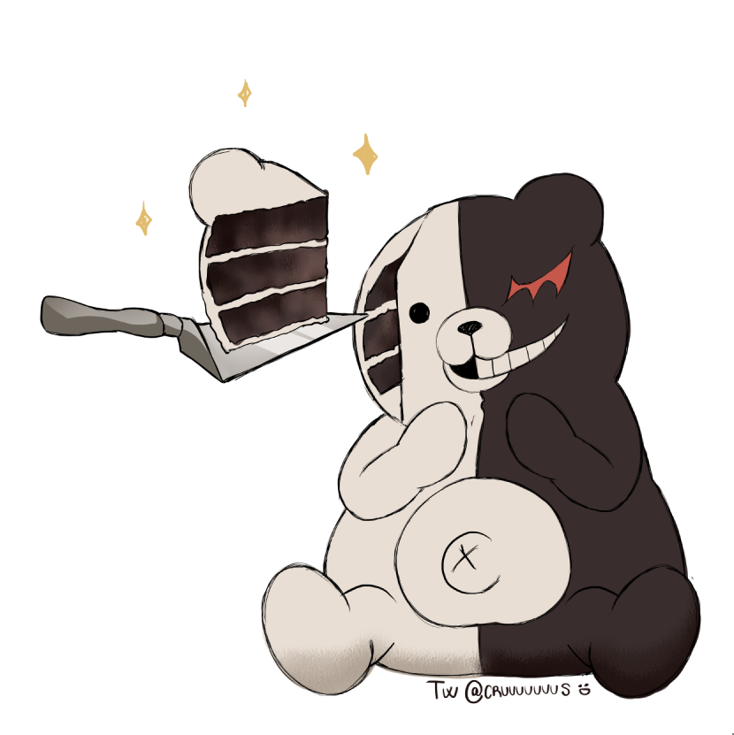 76. What if Monokuma was also a cake. 