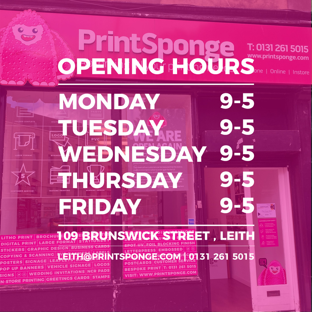 PrintSponge's tweet image. The whole team would like to say a massive thank you too all our customers who has supported our #smallbusiness through these strange times! Our Leith branch has now resumed normal trading hours safely and hope to see you all in store soon 🙂