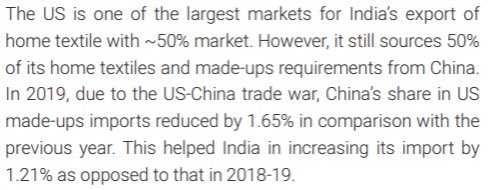 Indo-Count says India has increased its market share due to the trade war