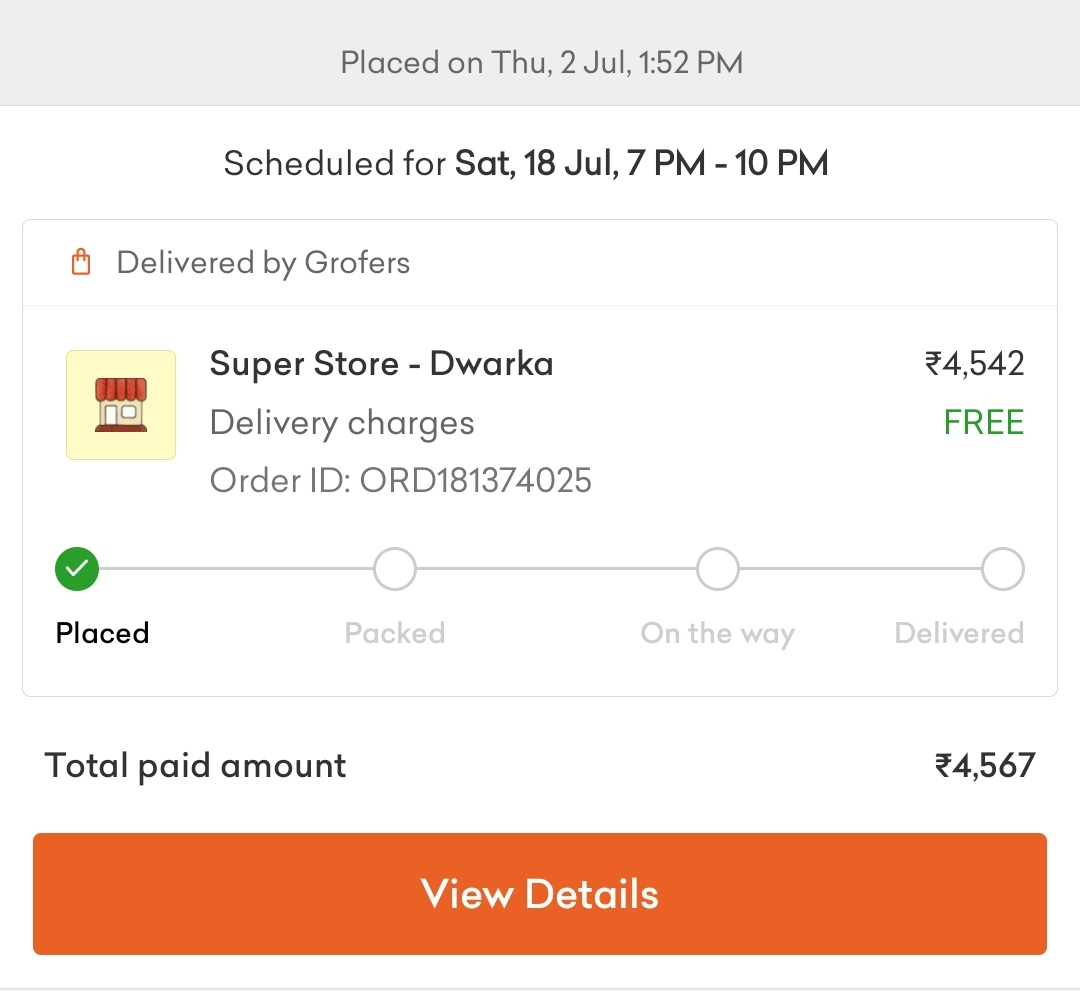 sachdevaraj's tweet image. #Grofers #news18 #TimesofIndia
Rescheduled my order for 4th time. Highly unacceptable. Service at it&apos;s lowest. No issue resolution from customer support. Just apology. 
What should we do? 
Ban these apps?