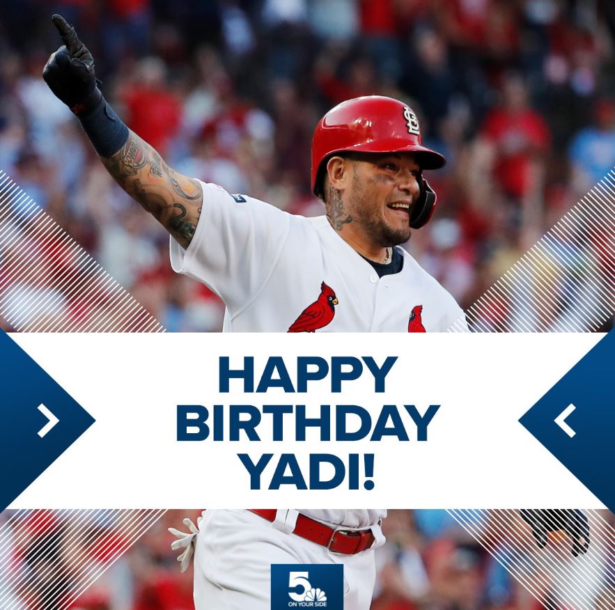 Join us in wishing a Happy 38th Birthday to Yadier Molina!   