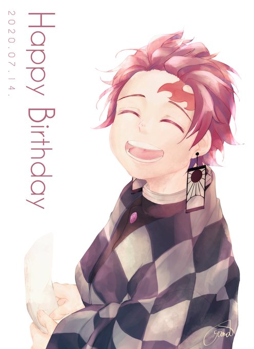 yama 𐑞(▀▀̮▀)さんがTwitterに投稿した竈門炭治郎(鬼滅の刃)のイラスト。