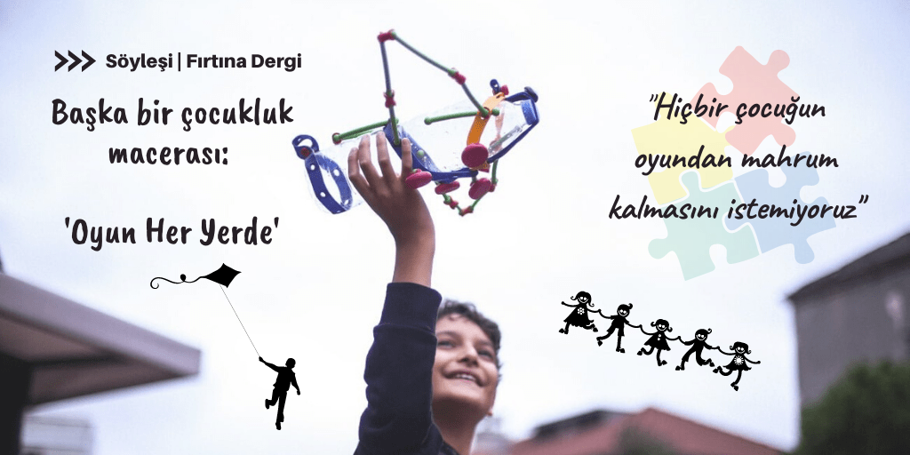 📢 'Oyun Her Yerde': "Hiçbir çocuğun oyundan mahrum kalmasını istemiyoruz" | Söyleşi

📌 Oyun Her Yerde (@Oyunheryerdee) ekibinden Kemal, Elif ve Hüseyin ile iki senelik serüvenlerini konuştuk.
firtinadergi.com/2020/07/cocugu…
