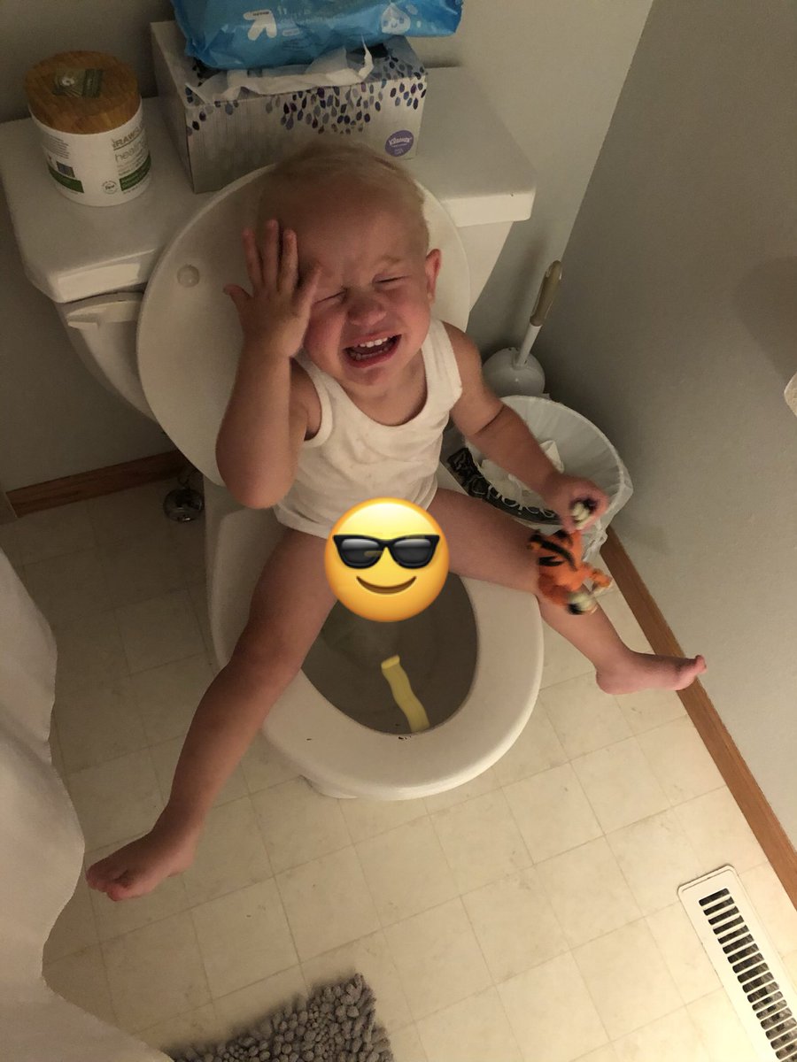 SheaInIowa's tweet image. I don’t know who is enjoying potty training more, mom and dad, or Beau?