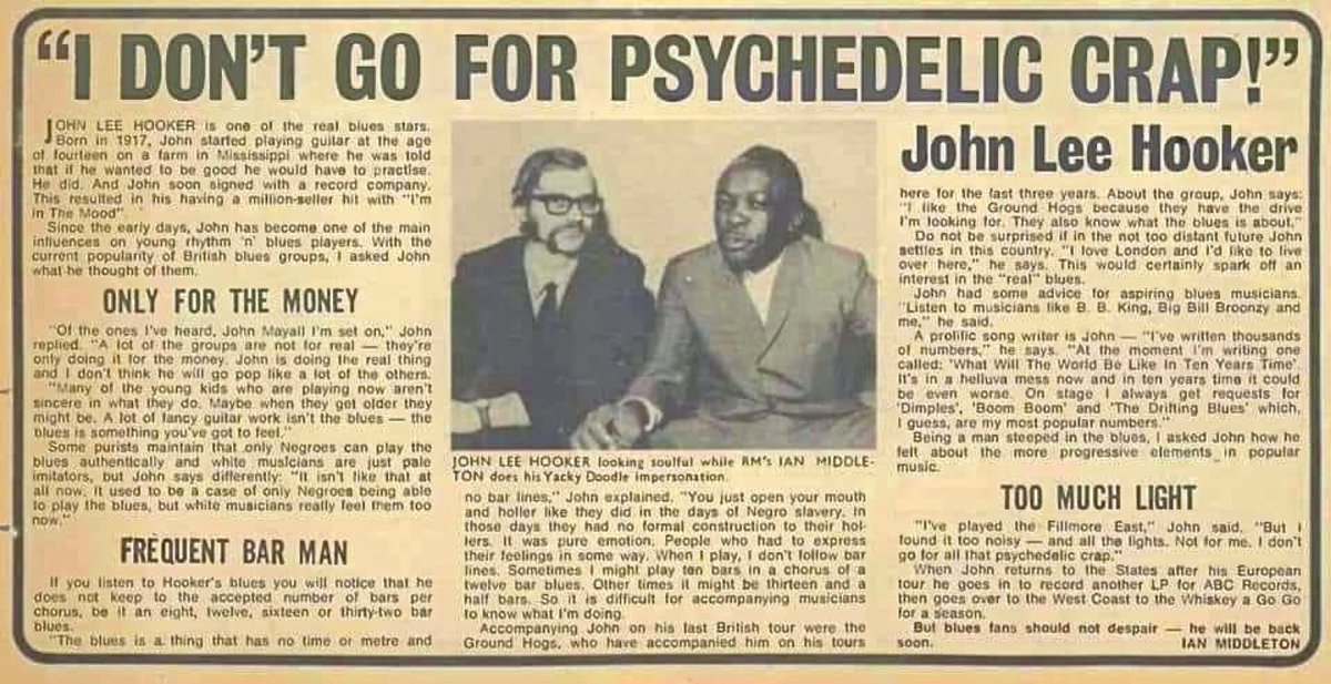 From Record Mirror . Groundhogs get the nod of approval from John Lee in his interview .