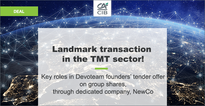 CA_CIB's tweet photo. A landmark transaction on the French market highlighting our expertise in tender offers and in the #digitalandtech sector: we acted as exclusive financial advisor to NewCo and will act as presenting bank for the tender offer.
More information ➡️ https://t.co/2G4EdhASxq https://t.co/x3Oe18NMhx