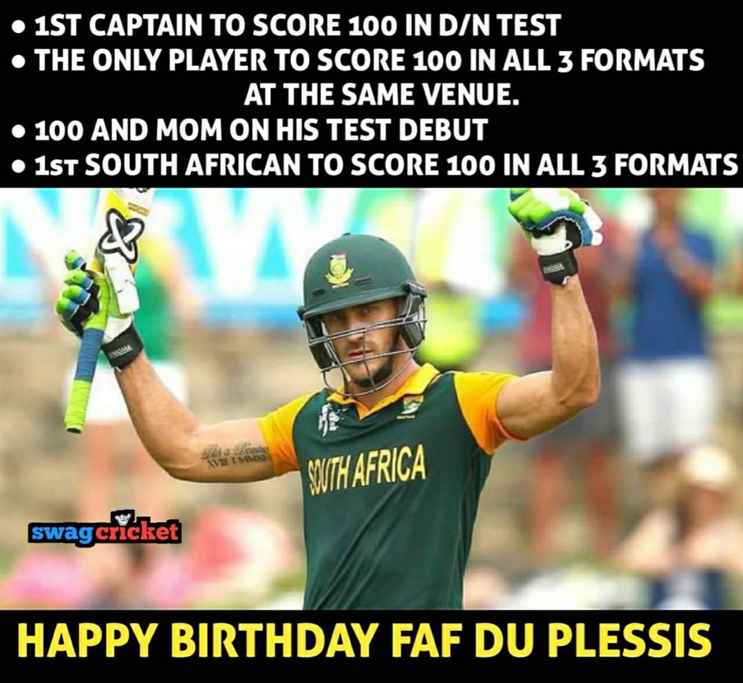 Happy Birthday Faf Du Plessis! 