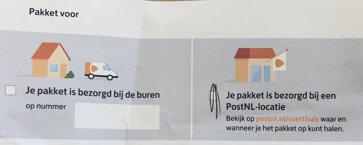 Echt slim van <a href="/PostNL/">PostNL</a> pakketje bezorgen voor openingstijd, gebeurd elke maandag en zonder nummer en pakketje niet bij de buren, moeten we de hele straat af ofzo?