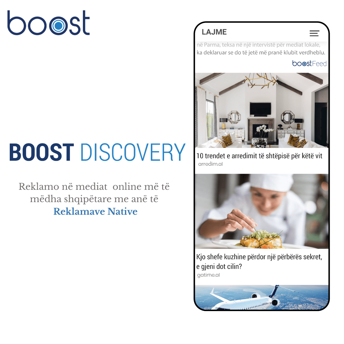 boost_al's tweet photo. ☑️ Boost Discovery është mënyra më e lehtë për të bërë brandin tuaj të njohur në të gjithë Shqipërinë.
Për të reklamuar biznesin tuaj në mediat online më të mëdha shqiptare me anë të reklamave native na kontaktoni në inbox 📥
#nativeadvertising #boostalbania #boostyourbusiness🚀 https://t.co/f0P1q3e9oo