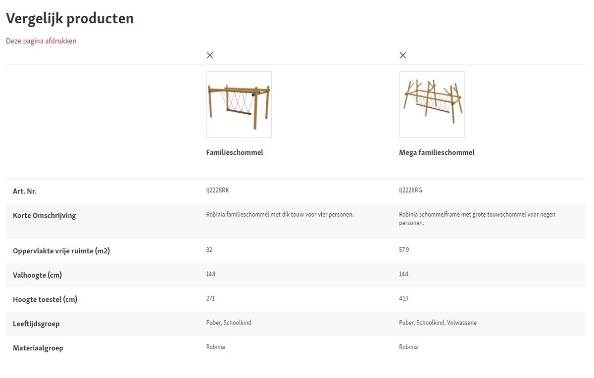 •Speeltoestellen vergelijken•
Wist je dat je in onze nieuwe catalogus ook #speeltoestellen kunt vergelijken? Zo kun je op deze foto goed zien welke schommel groter is en welke #ondergrond nodig is! Super handig!

Probeer het zelf op speeltoestellen.ijreka.nl