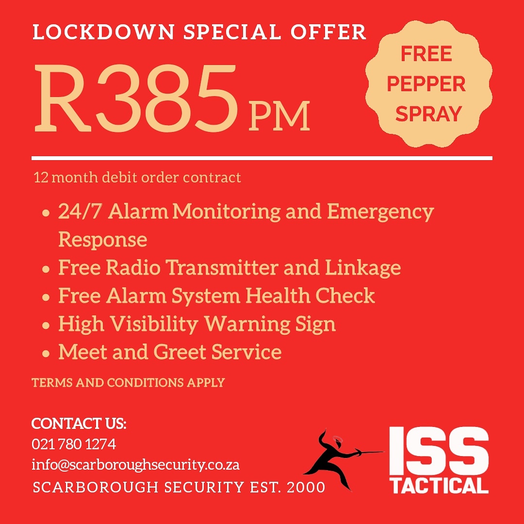 IssTactical's tweet image. FREE radio link to our control room.
FREE alarm check.
FREE Meet and Greet when coming home late - or whenever you do not feel safe.

And a FREE pepper spray!

Proudly serving our communities for 20 years.

#HomeSafety #CommunitySafety #LocalIsLekker