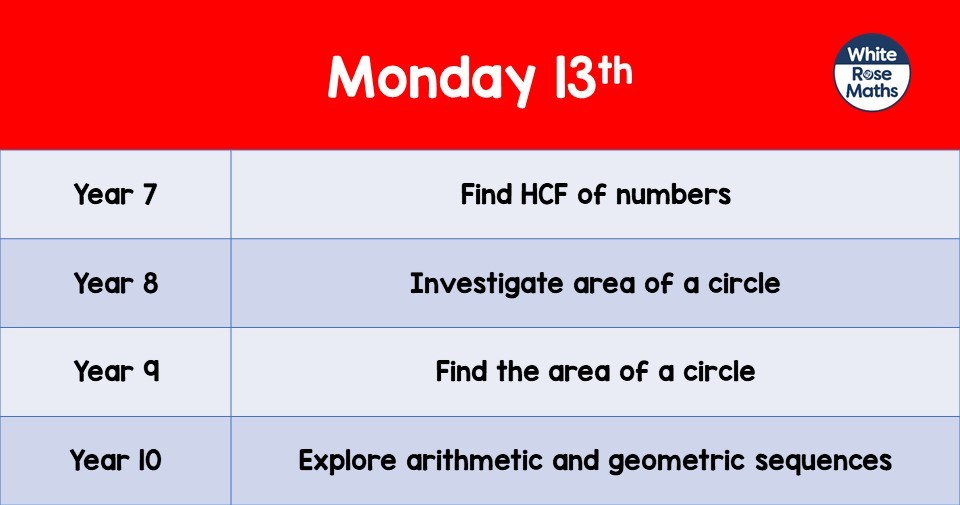 📝 Today's topics!
#HomeLearning
#MathsEveryoneCanAtHome
#MathsParty
ow.ly/njMG50zoRRf
